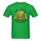 Eat, Sleep, Beer, Repeat - Unisex Classic T-Shirt - bright green