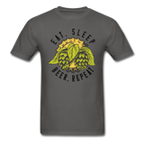 Eat, Sleep, Beer, Repeat - Unisex Classic T-Shirt - charcoal