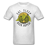 Eat, Sleep, Beer, Repeat - Unisex Classic T-Shirt - light heather gray