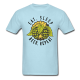 Eat, Sleep, Beer, Repeat - Unisex Classic T-Shirt - powder blue