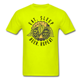 Eat, Sleep, Beer, Repeat - Unisex Classic T-Shirt - safety green