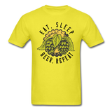 Eat, Sleep, Beer, Repeat - Unisex Classic T-Shirt - yellow