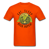 Eat, Sleep, Beer, Repeat - Unisex Classic T-Shirt - orange