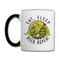 Eat, Sleep, Beer, Repeat - Contrast Coffee Mug - white/black