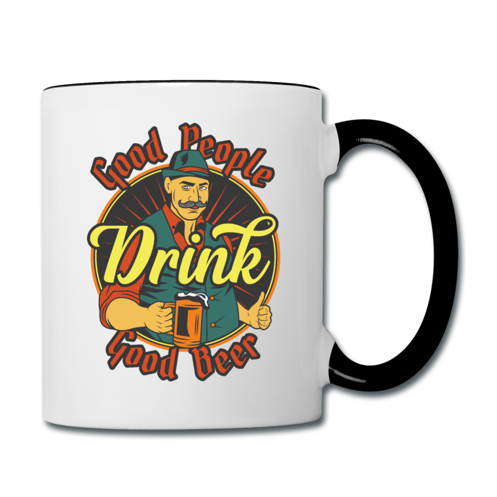 Good People Drink Good Beer - Contrast Coffee Mug - white/black