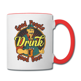 Good People Drink Good Beer - Contrast Coffee Mug - white/red