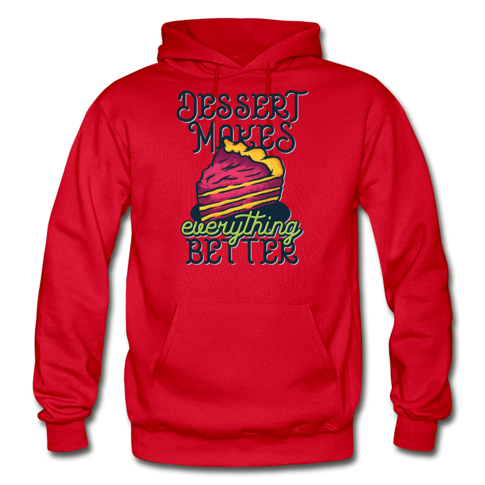 Dessert Makes Everything Better - Gildan Heavy Blend Adult Hoodie - red