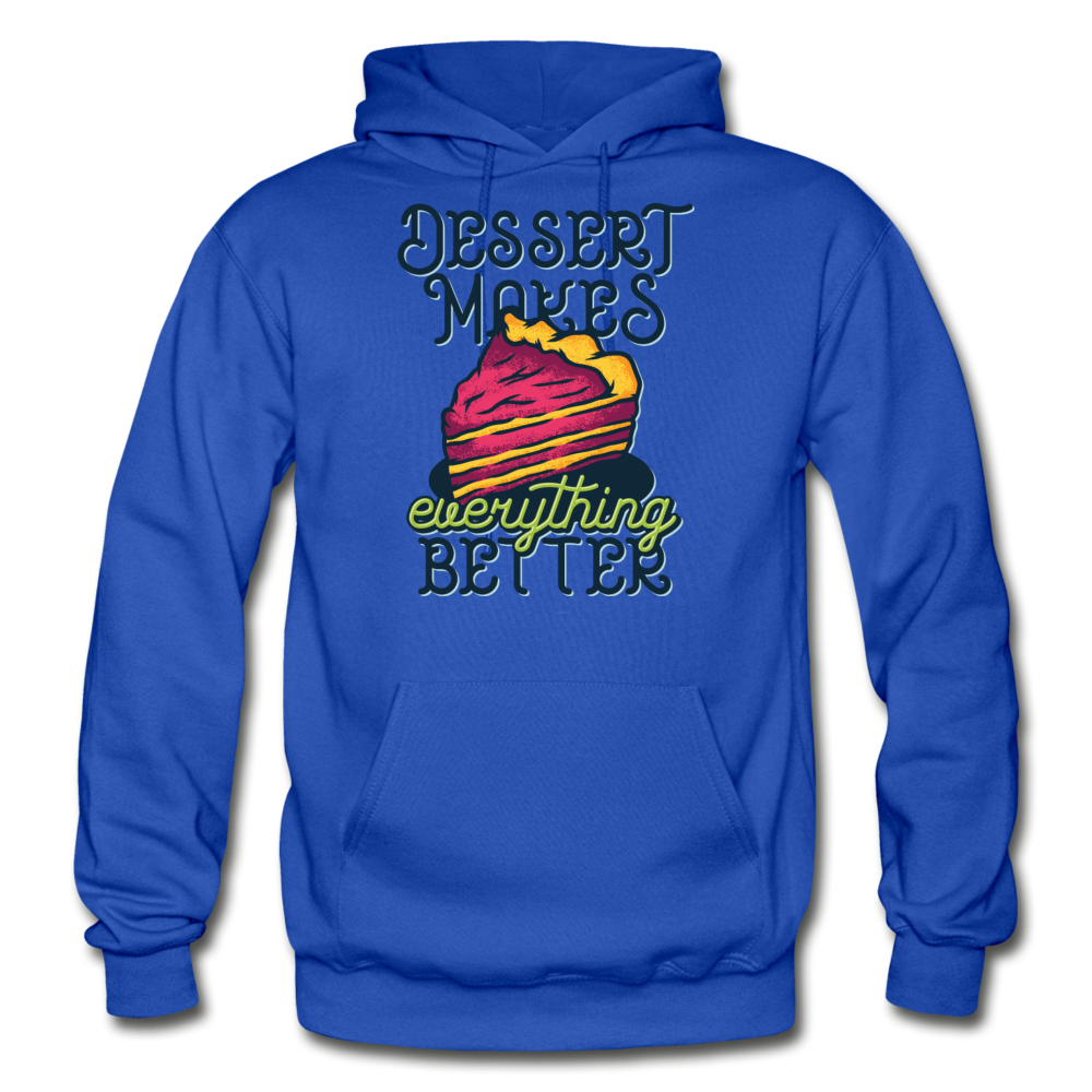 Dessert Makes Everything Better - Gildan Heavy Blend Adult Hoodie - royal blue