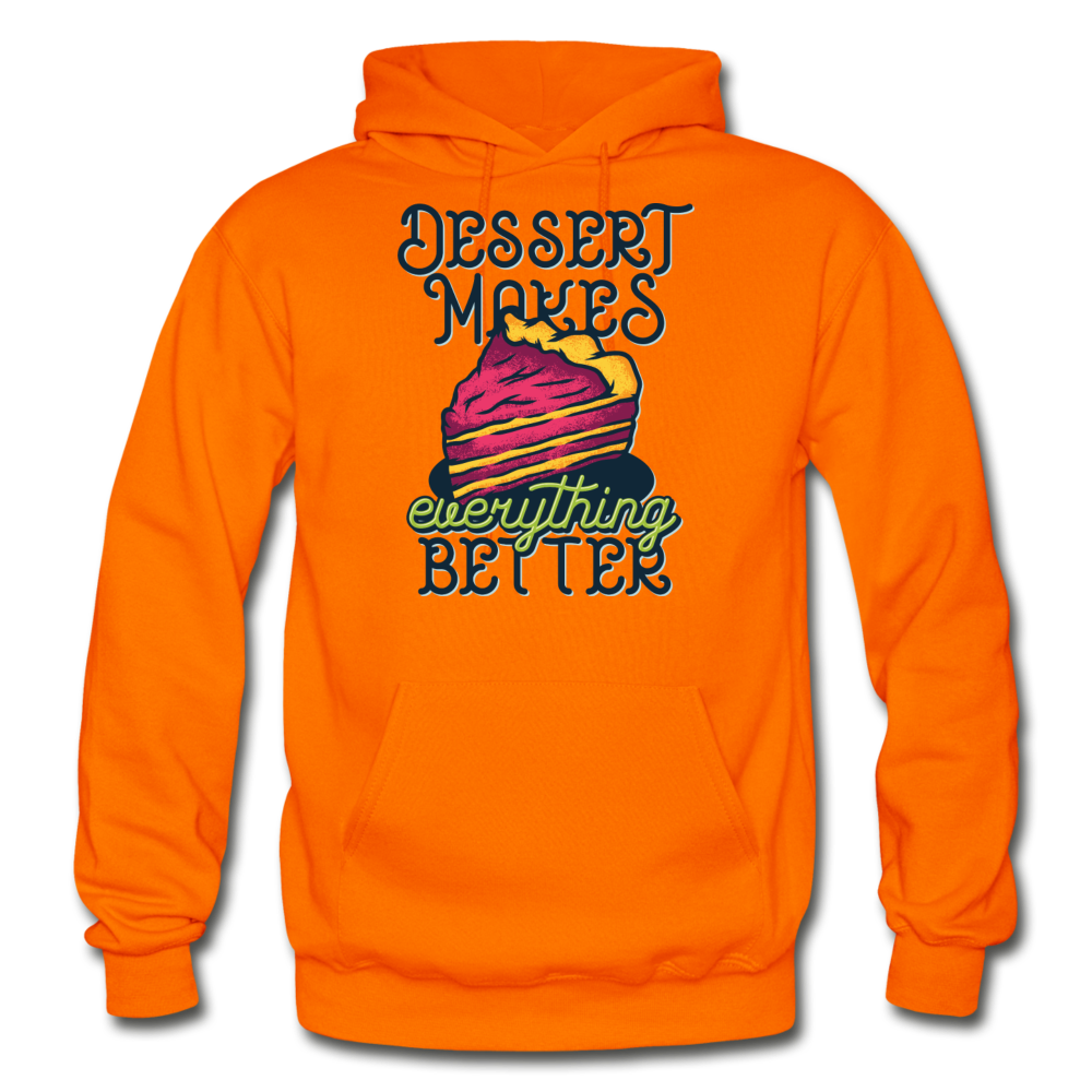 Dessert Makes Everything Better - Gildan Heavy Blend Adult Hoodie - orange