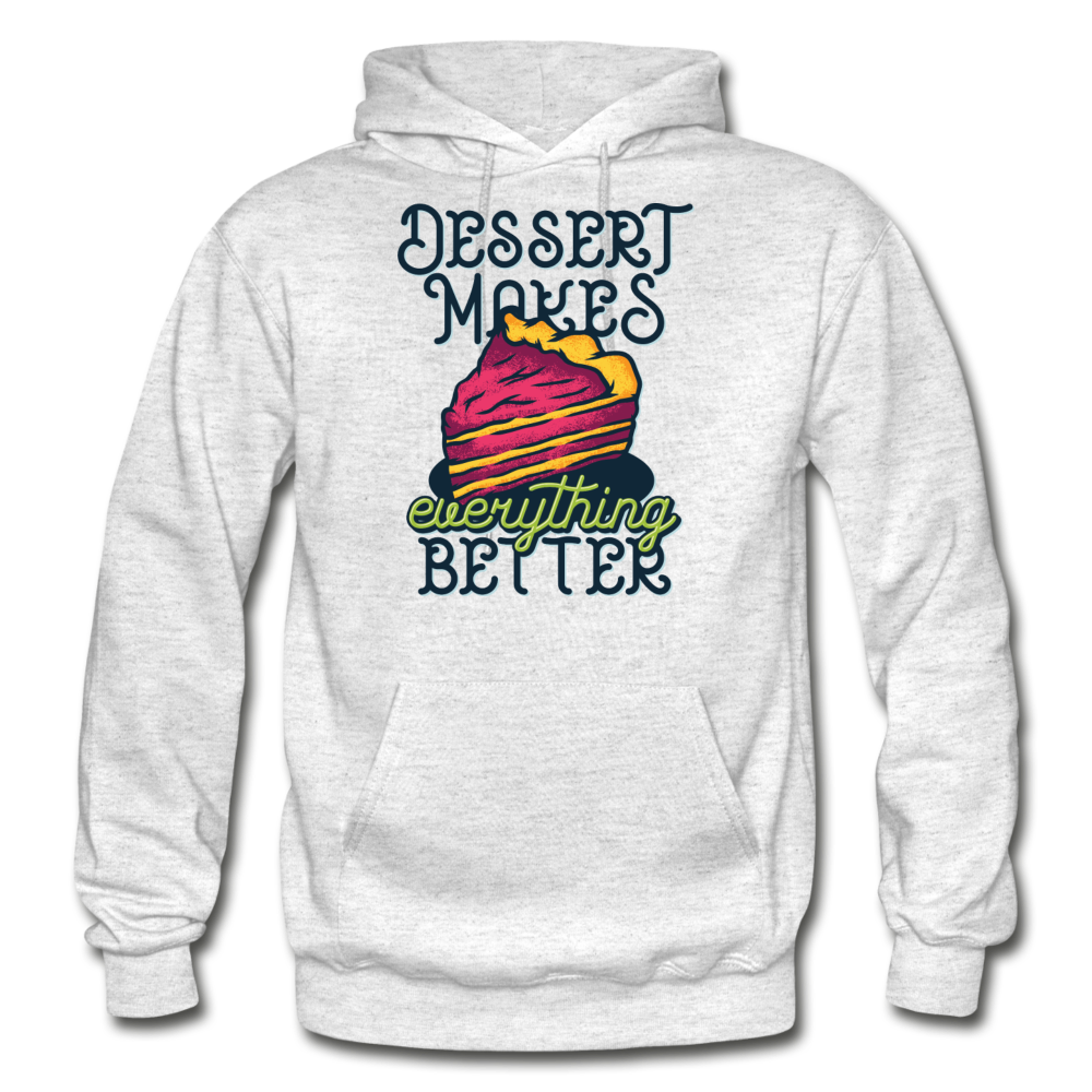 Dessert Makes Everything Better - Gildan Heavy Blend Adult Hoodie - light heather gray