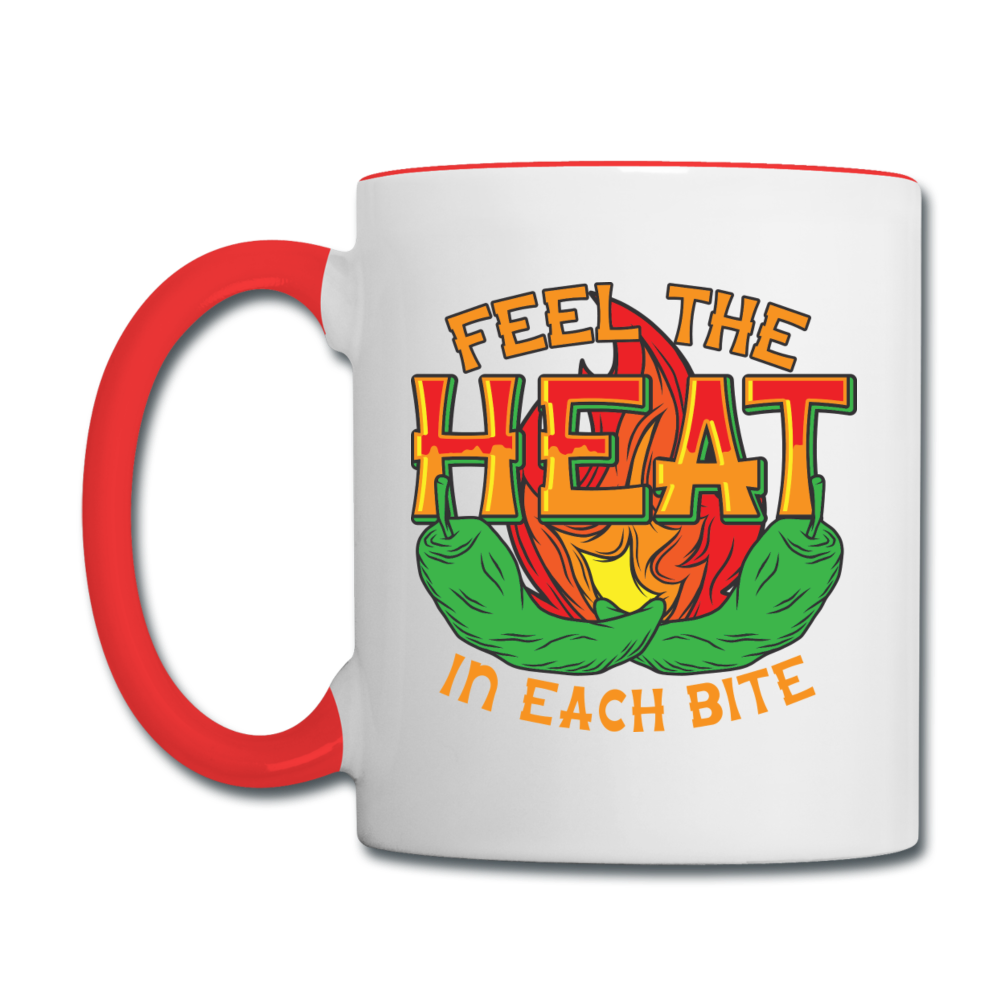 Feel The Heat - Contrast Coffee Mug - white/red