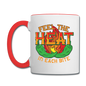 Feel The Heat - Contrast Coffee Mug - white/red