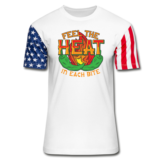 Feel The Heat - Stars & Stripes T-Shirt - white