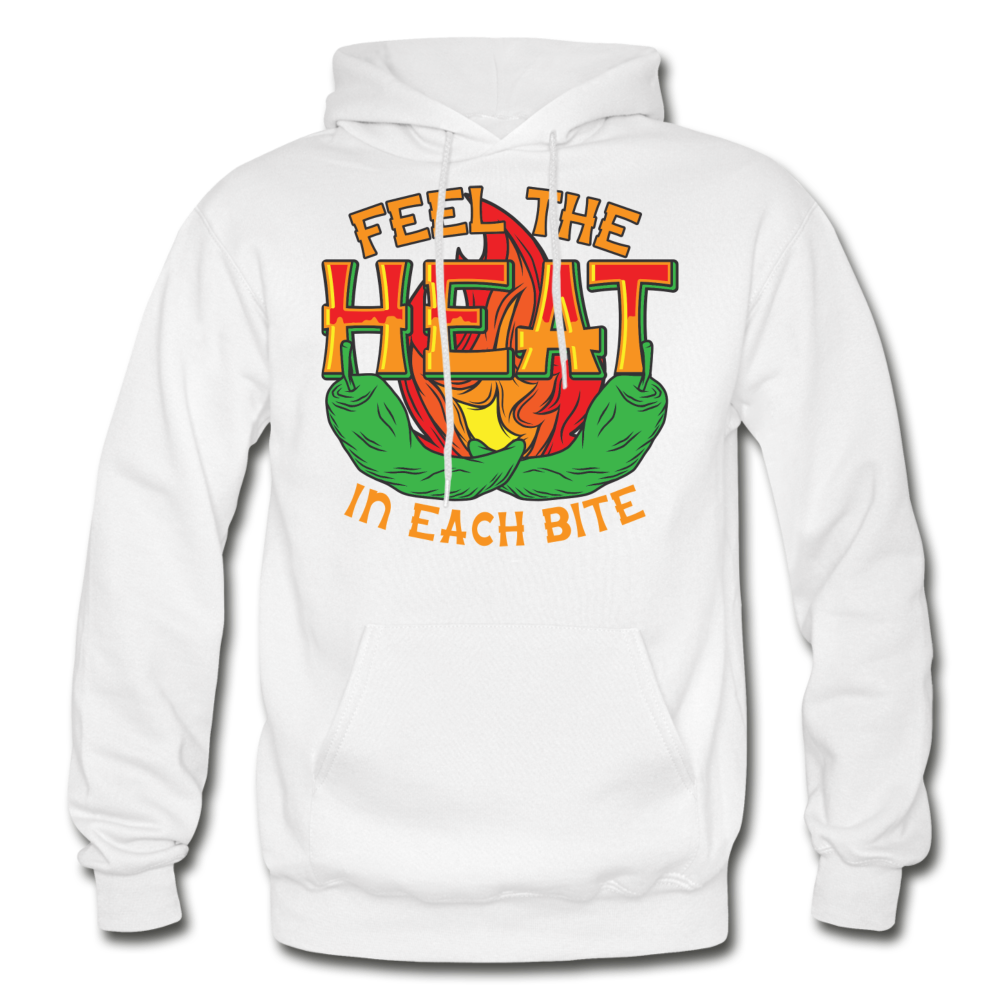 Feel The Heat - Gildan Heavy Blend Adult Hoodie - white