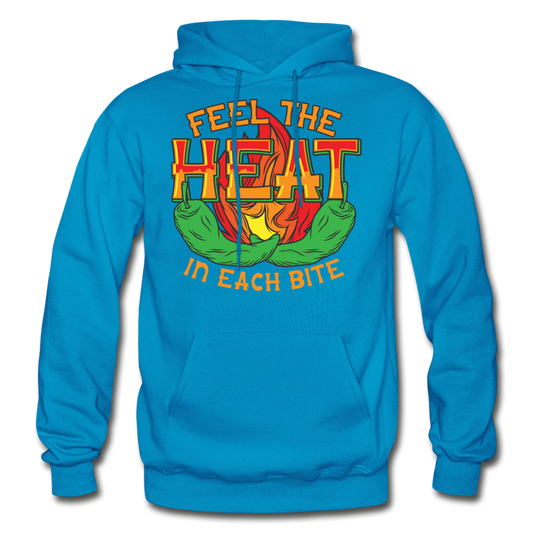 Feel The Heat - Gildan Heavy Blend Adult Hoodie - turquoise