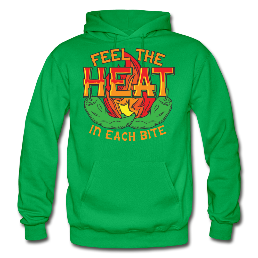 Feel The Heat - Gildan Heavy Blend Adult Hoodie - kelly green