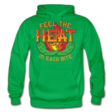 Feel The Heat - Gildan Heavy Blend Adult Hoodie - kelly green