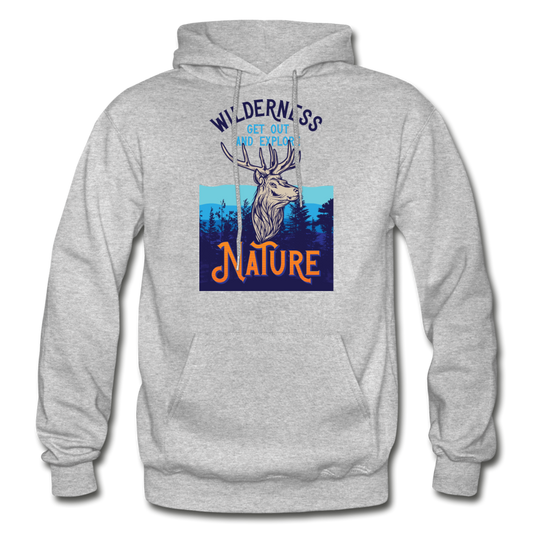 Wilderness - Gildan Heavy Blend Adult Hoodie - heather gray