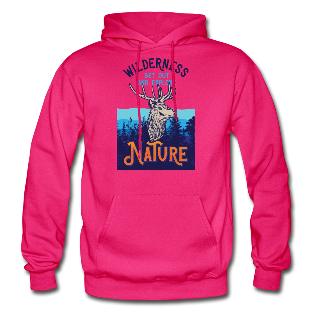 Wilderness - Gildan Heavy Blend Adult Hoodie - fuchsia