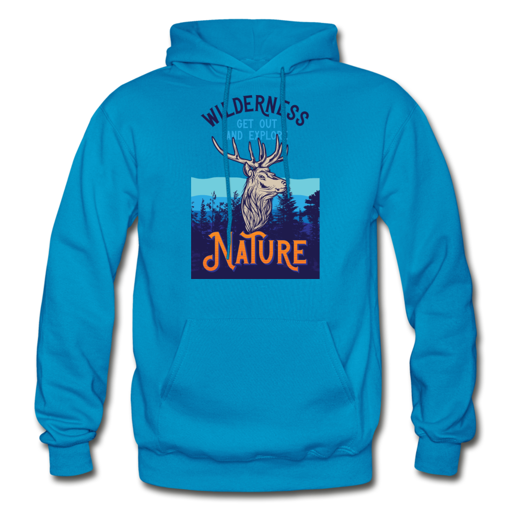 Wilderness - Gildan Heavy Blend Adult Hoodie - turquoise