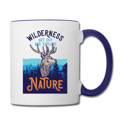 Wilderness - Contrast Coffee Mug - white/cobalt blue