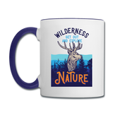 Wilderness - Contrast Coffee Mug - white/cobalt blue