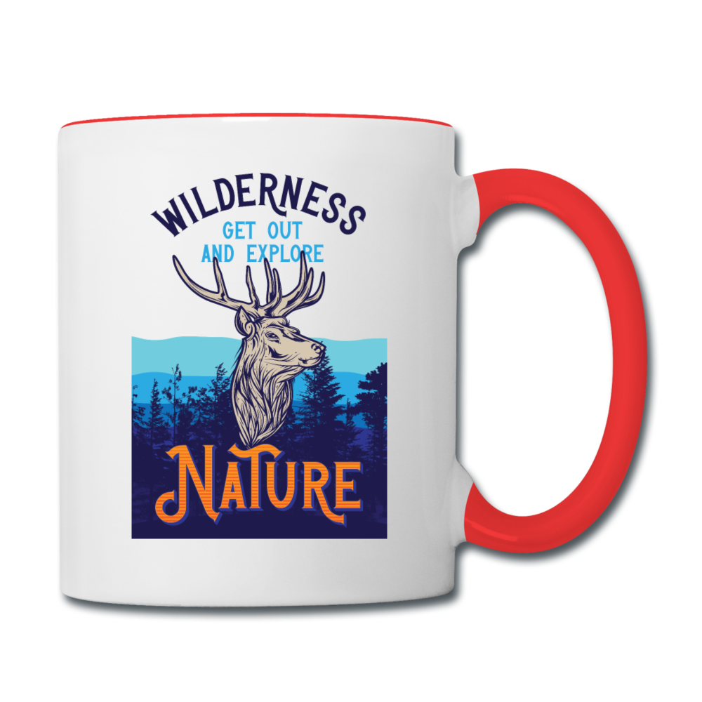 Wilderness - Contrast Coffee Mug - white/red