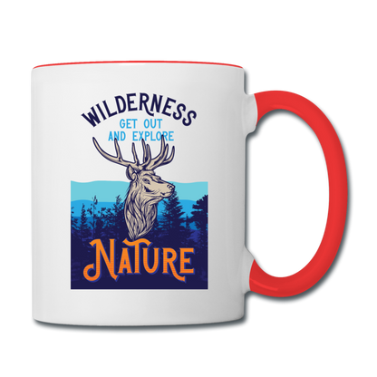 Wilderness - Contrast Coffee Mug - white/red