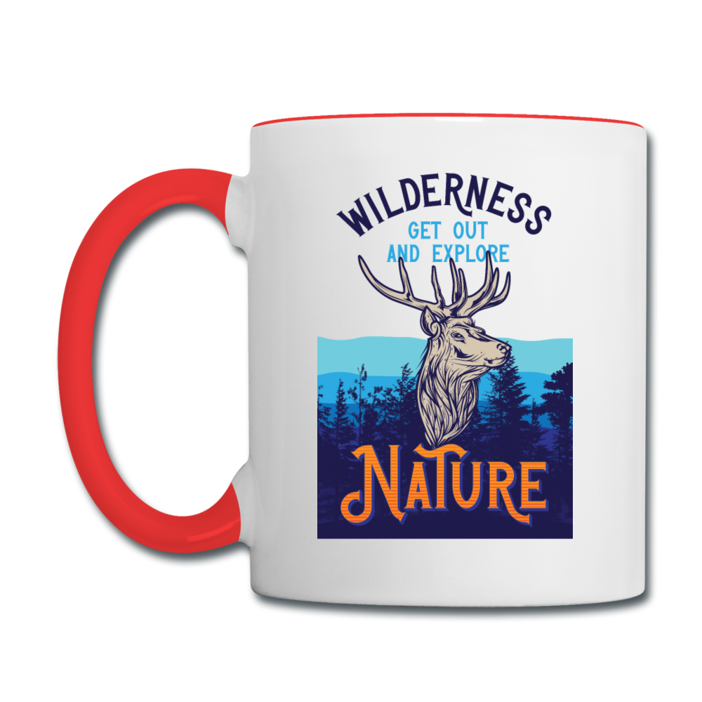 Wilderness - Contrast Coffee Mug - white/red