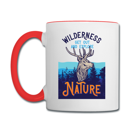 Wilderness - Contrast Coffee Mug - white/red