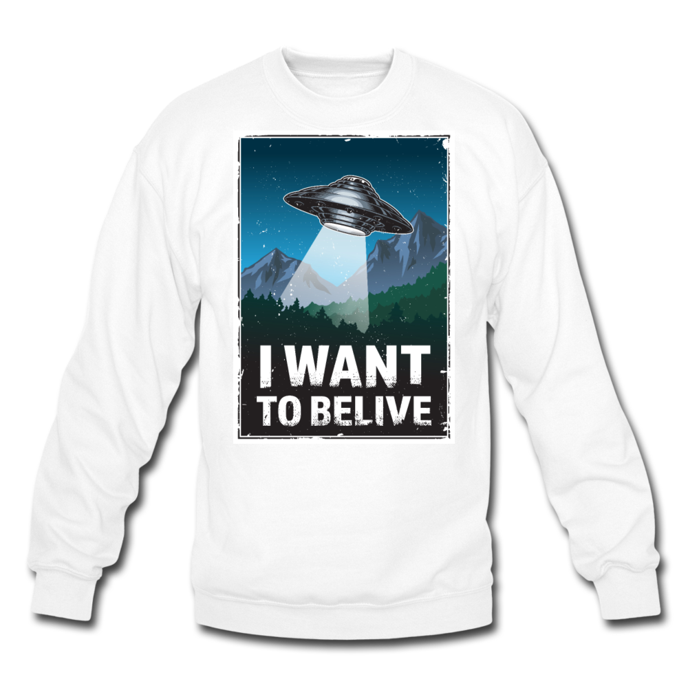 I Want To Belive - Crewneck Sweatshirt - white