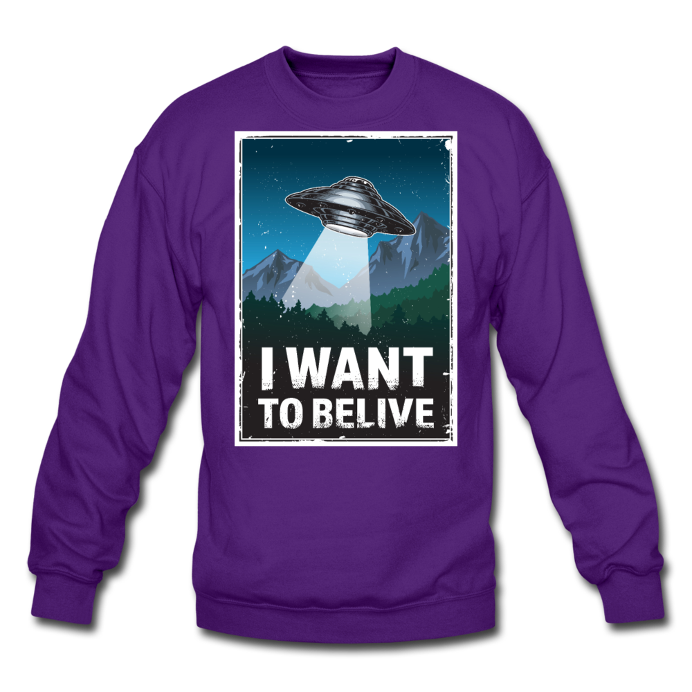 I Want To Belive - Crewneck Sweatshirt - purple