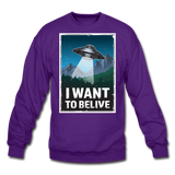 I Want To Belive - Crewneck Sweatshirt - purple