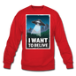 I Want To Belive - Crewneck Sweatshirt - red