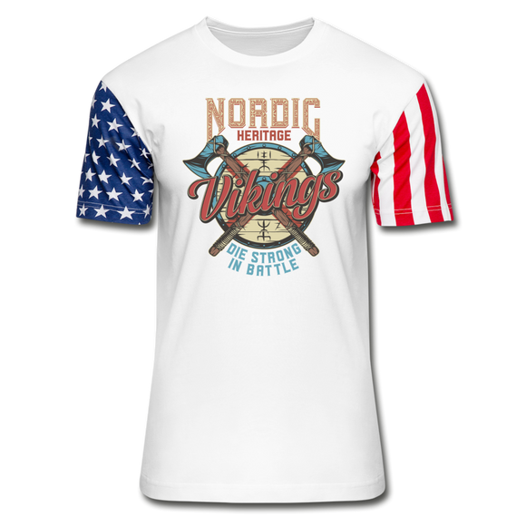 Nordic Heritage - Vikings - Stars & Stripes T-Shirt - white