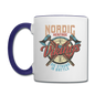 Nordic Heritage - Vikings - Contrast Coffee Mug - white/cobalt blue