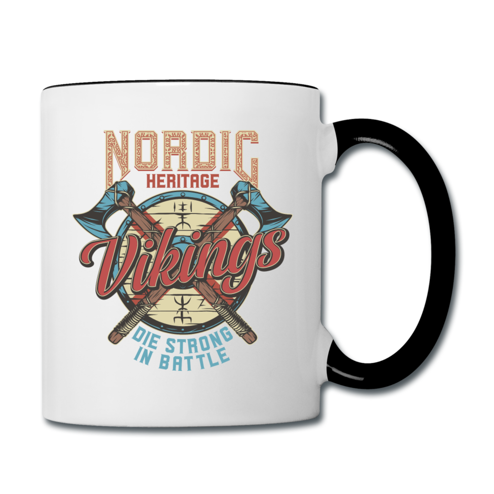 Nordic Heritage - Vikings - Contrast Coffee Mug - white/black