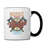 Nordic Heritage - Vikings - Contrast Coffee Mug - white/black