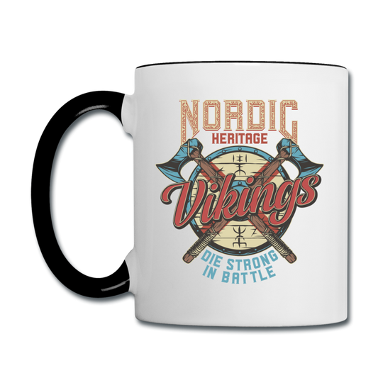 Nordic Heritage - Vikings - Contrast Coffee Mug - white/black