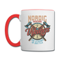 Nordic Heritage - Vikings - Contrast Coffee Mug - white/red