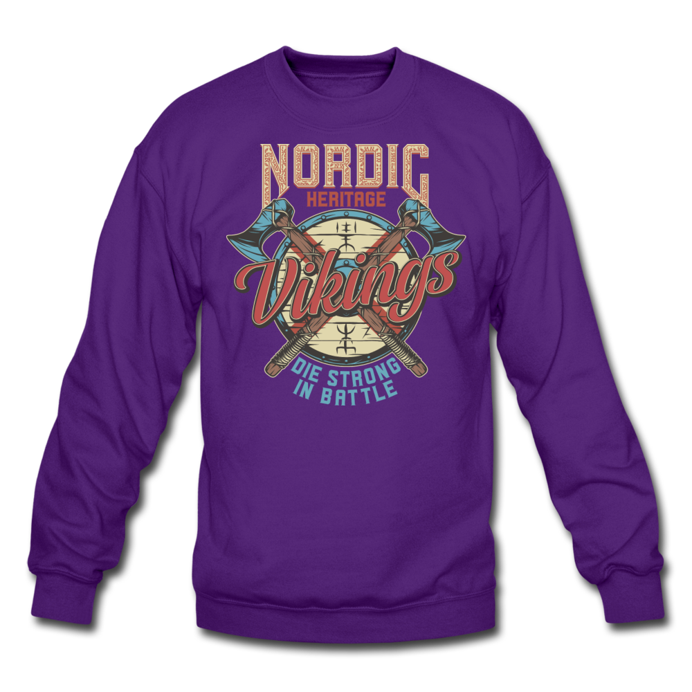 Nordic Heritage - Vikings - Unisex Crewneck Sweatshirt - purple