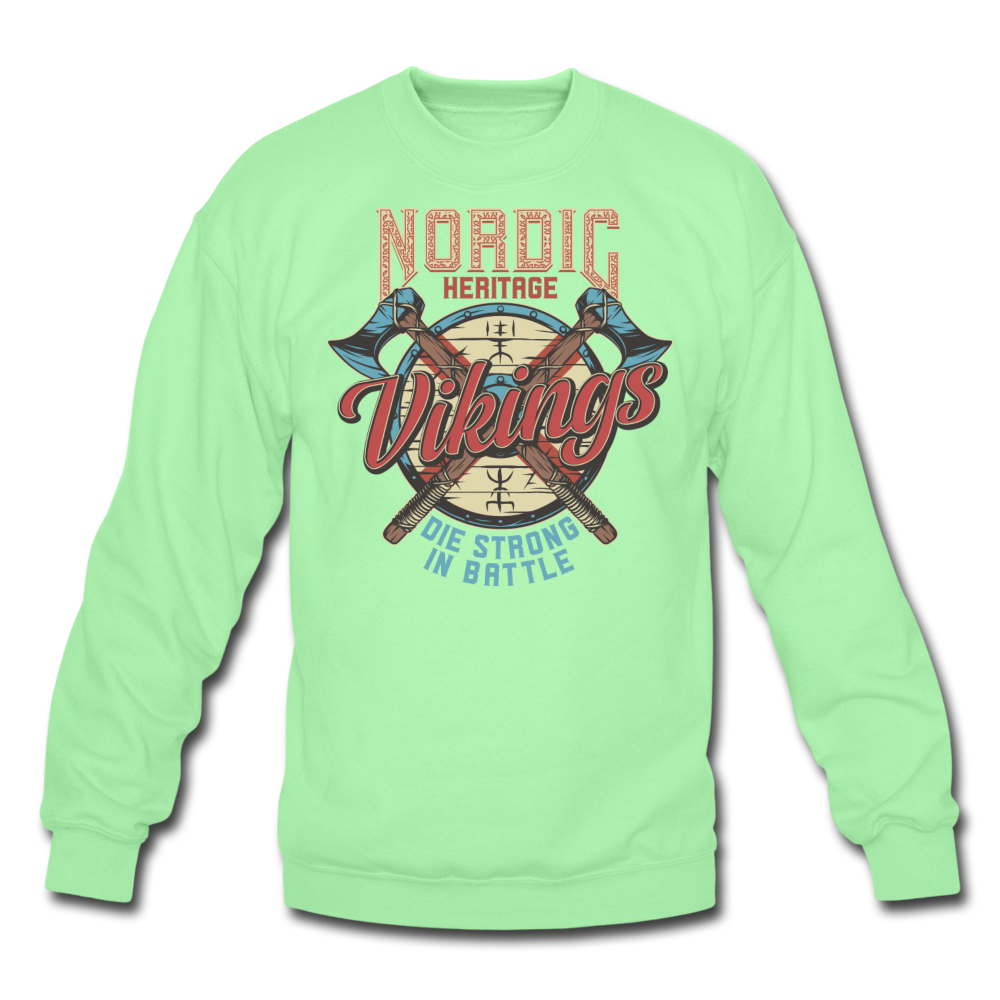 Nordic Heritage - Vikings - Unisex Crewneck Sweatshirt - lime