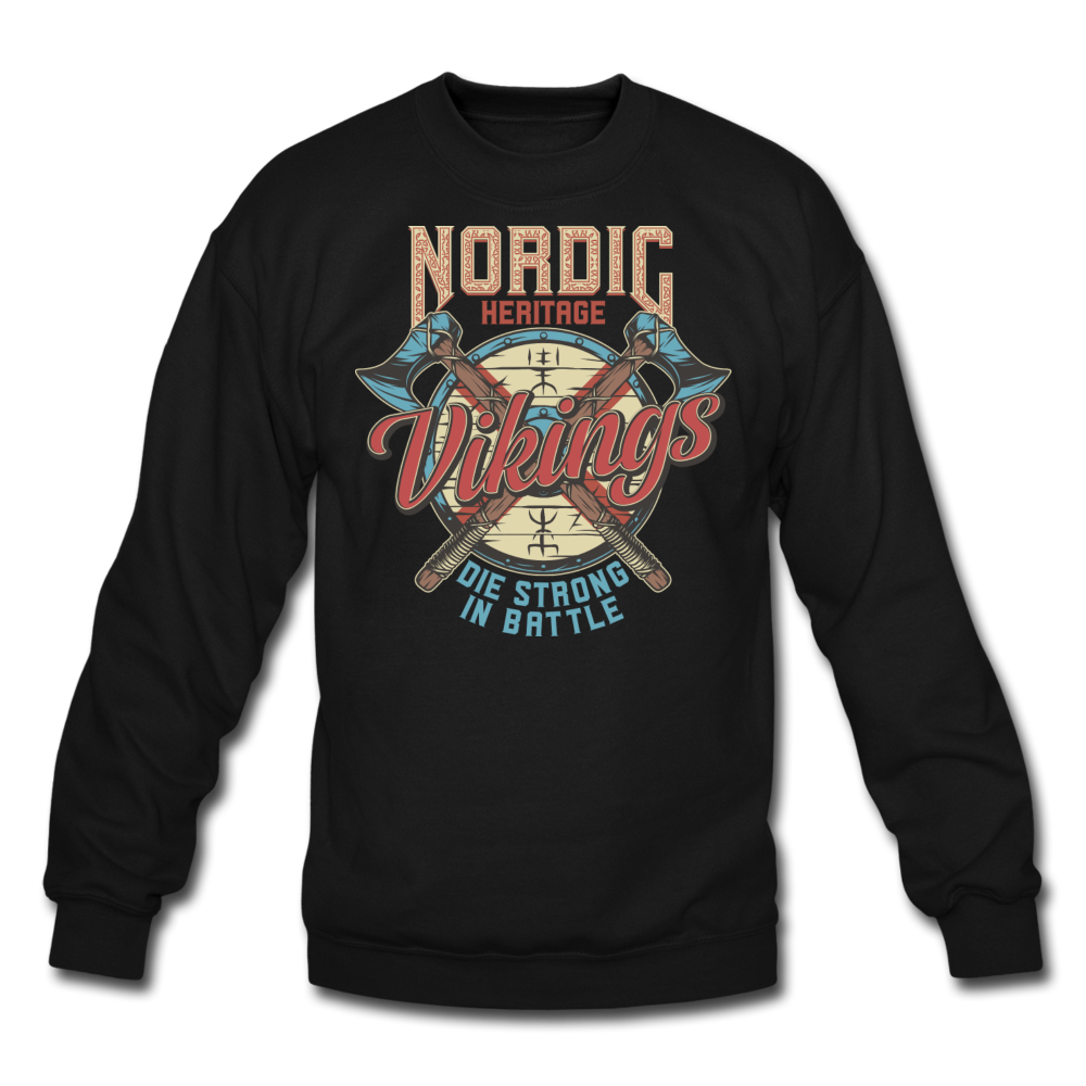 Nordic Heritage - Vikings - Unisex Crewneck Sweatshirt - black