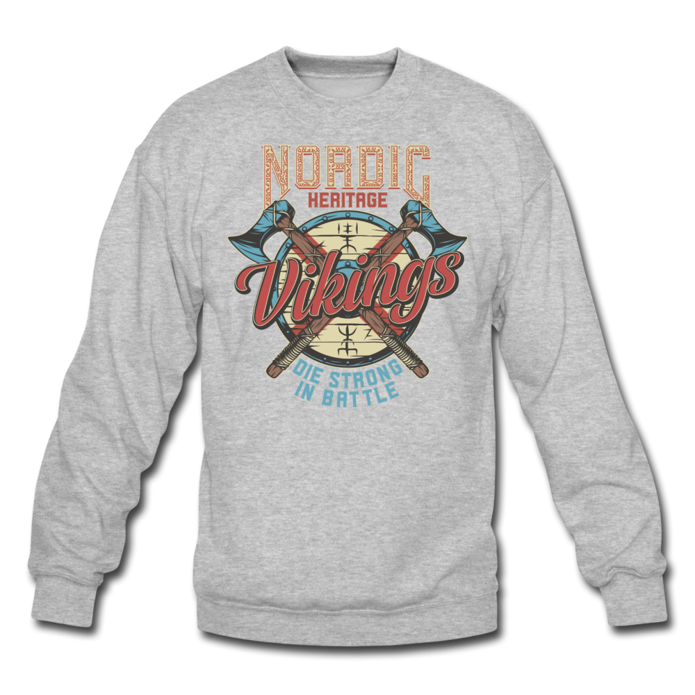 Nordic Heritage - Vikings - Unisex Crewneck Sweatshirt - heather gray