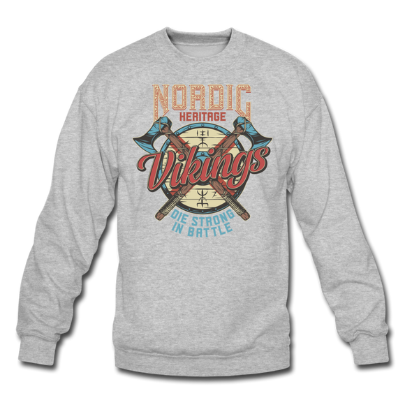 Nordic Heritage - Vikings - Unisex Crewneck Sweatshirt - heather gray