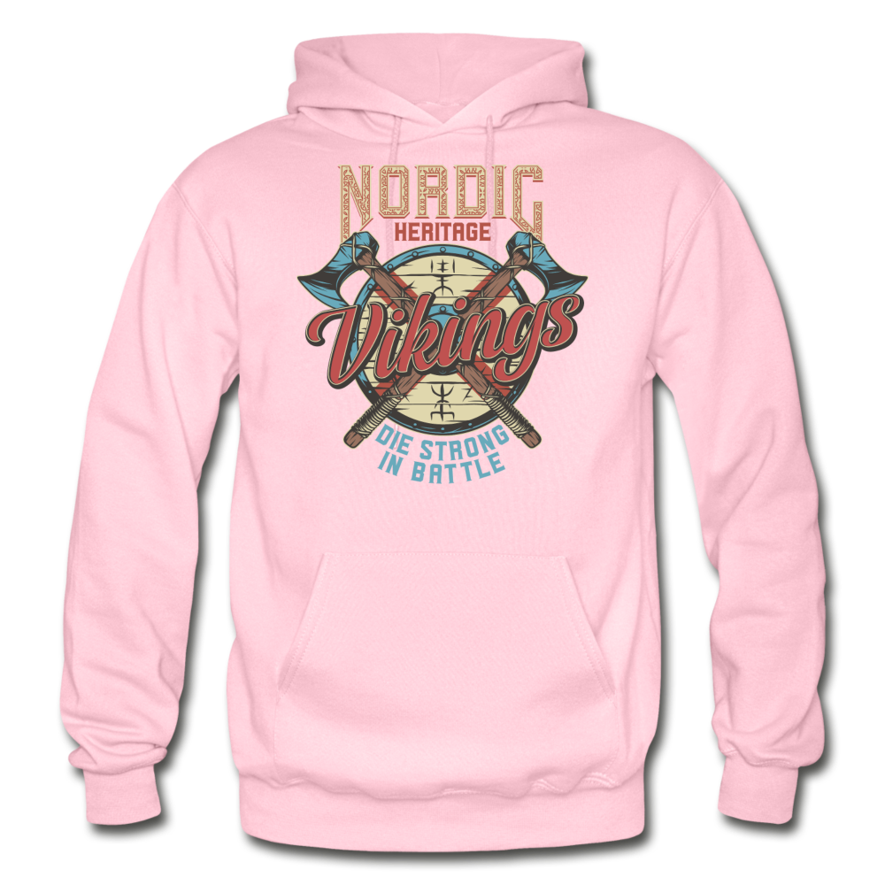 Nordic Heritage - Vikings - Gildan Heavy Blend Adult Hoodie - light pink