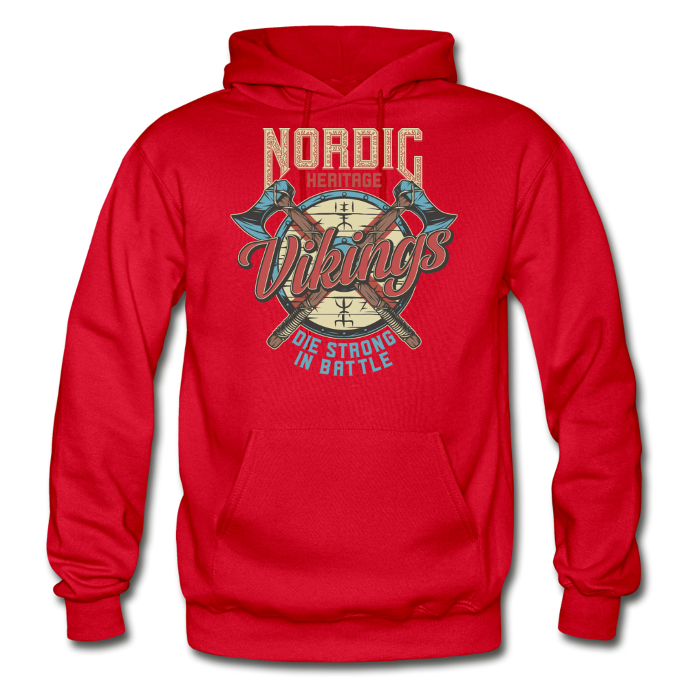 Nordic Heritage - Vikings - Gildan Heavy Blend Adult Hoodie - red