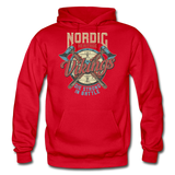 Nordic Heritage - Vikings - Gildan Heavy Blend Adult Hoodie - red