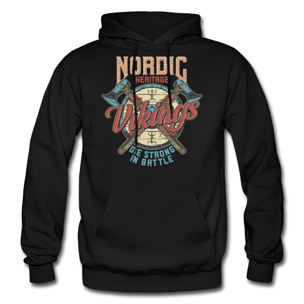 Nordic Heritage - Vikings - Gildan Heavy Blend Adult Hoodie - black