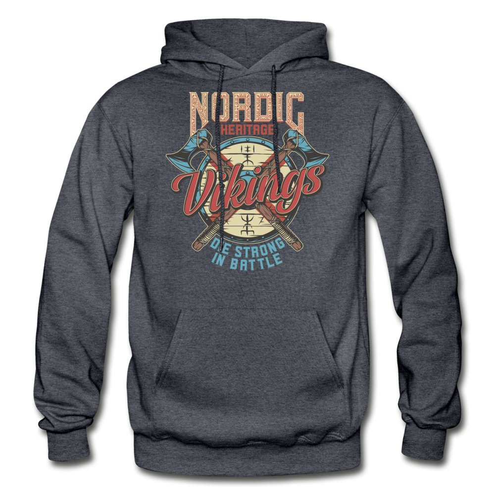 Nordic Heritage - Vikings - Gildan Heavy Blend Adult Hoodie - charcoal gray